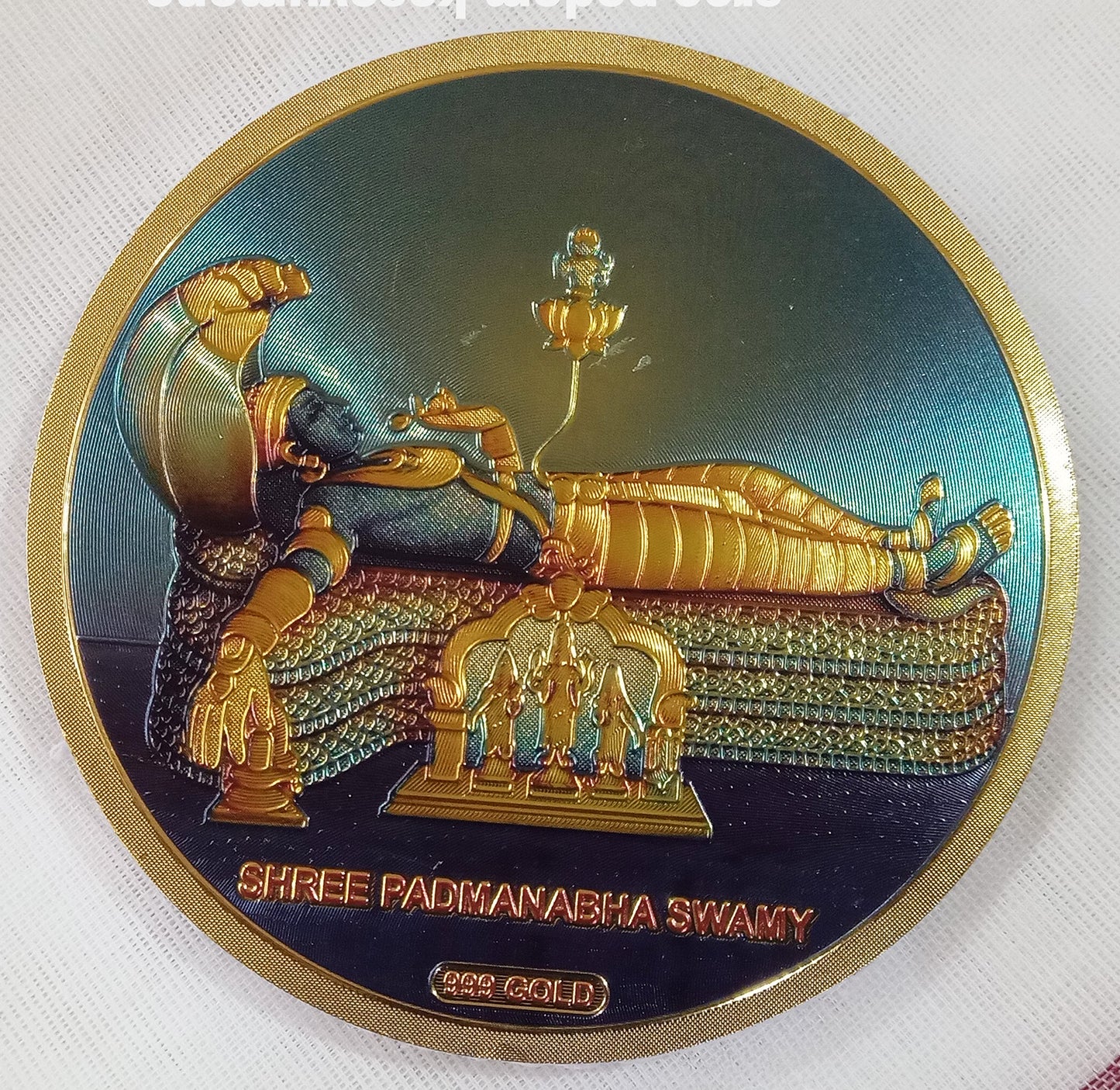 Round shape Colorful Sree Padmanabha Swami fridge magnet