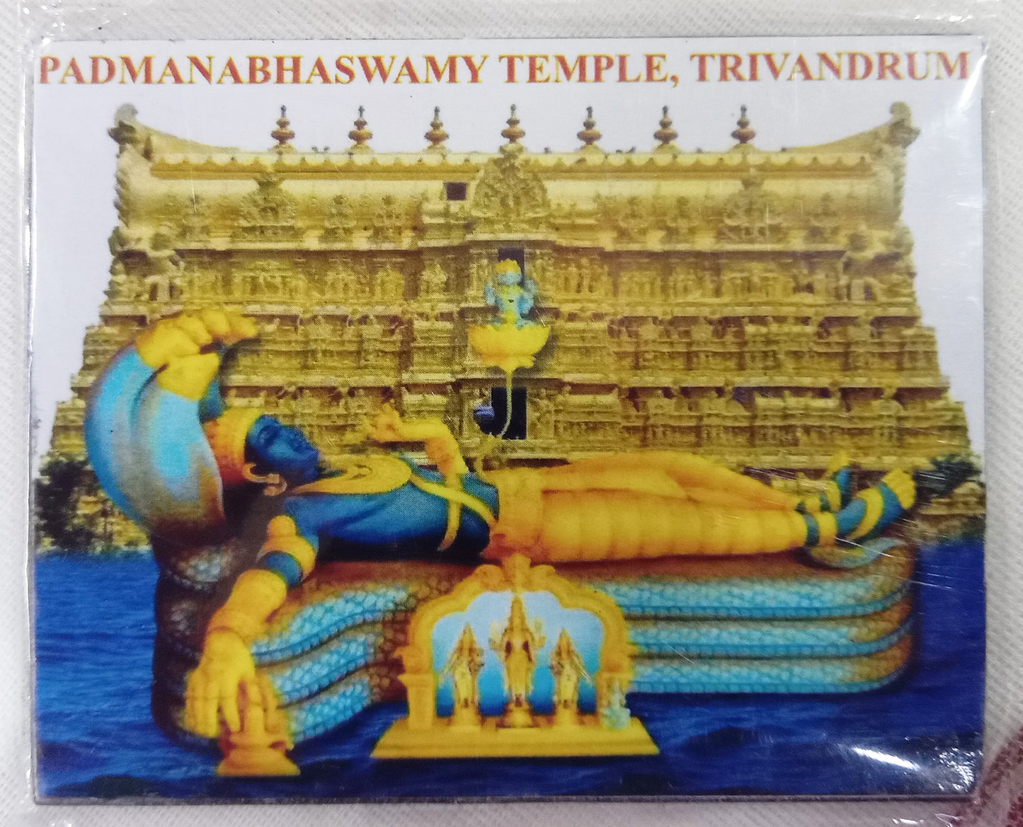 Sree Padmanabha Swami temple image fridge magnet - random design