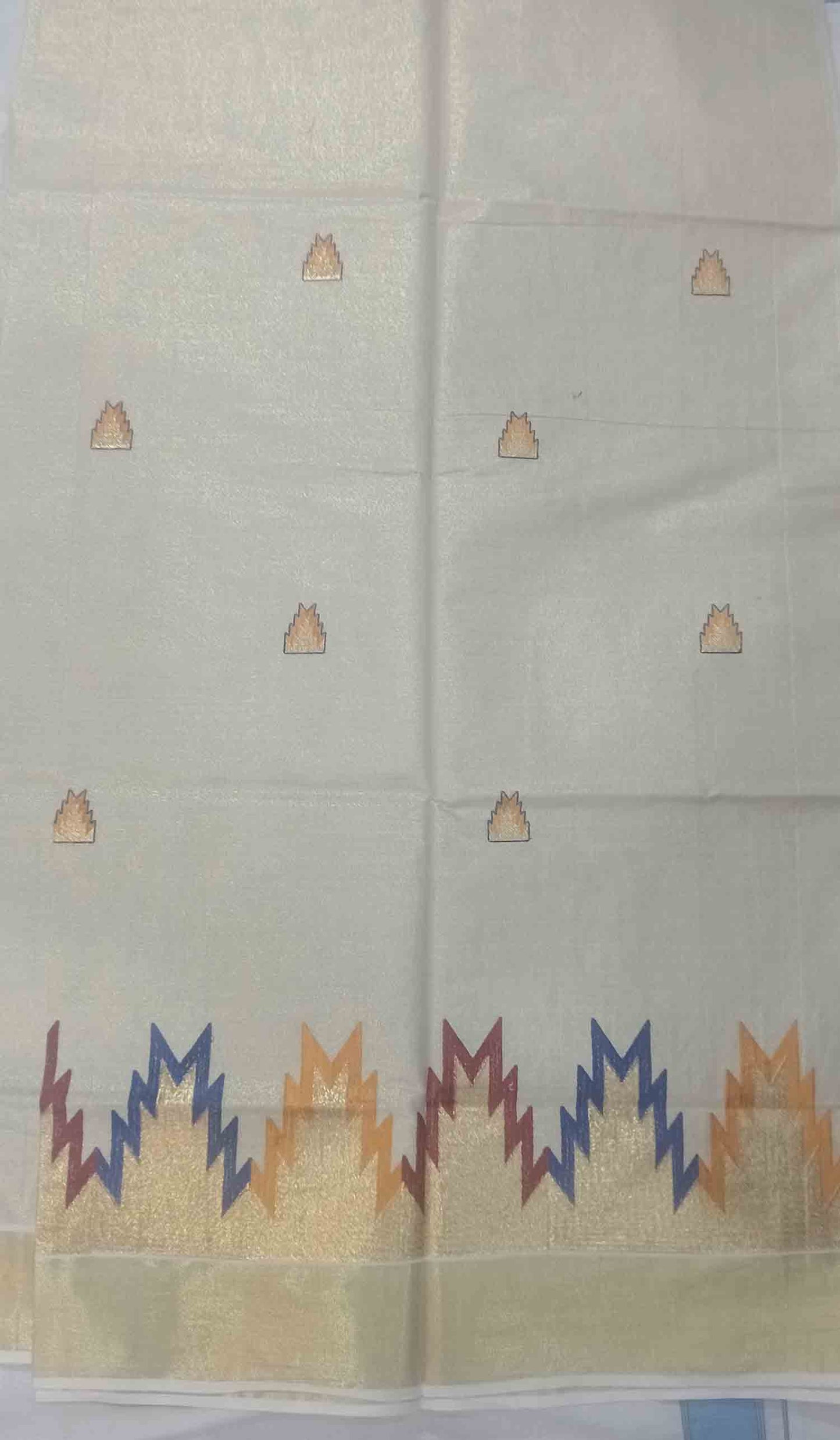 Temple border embroidery designer kerala golden tissue kasavu saree