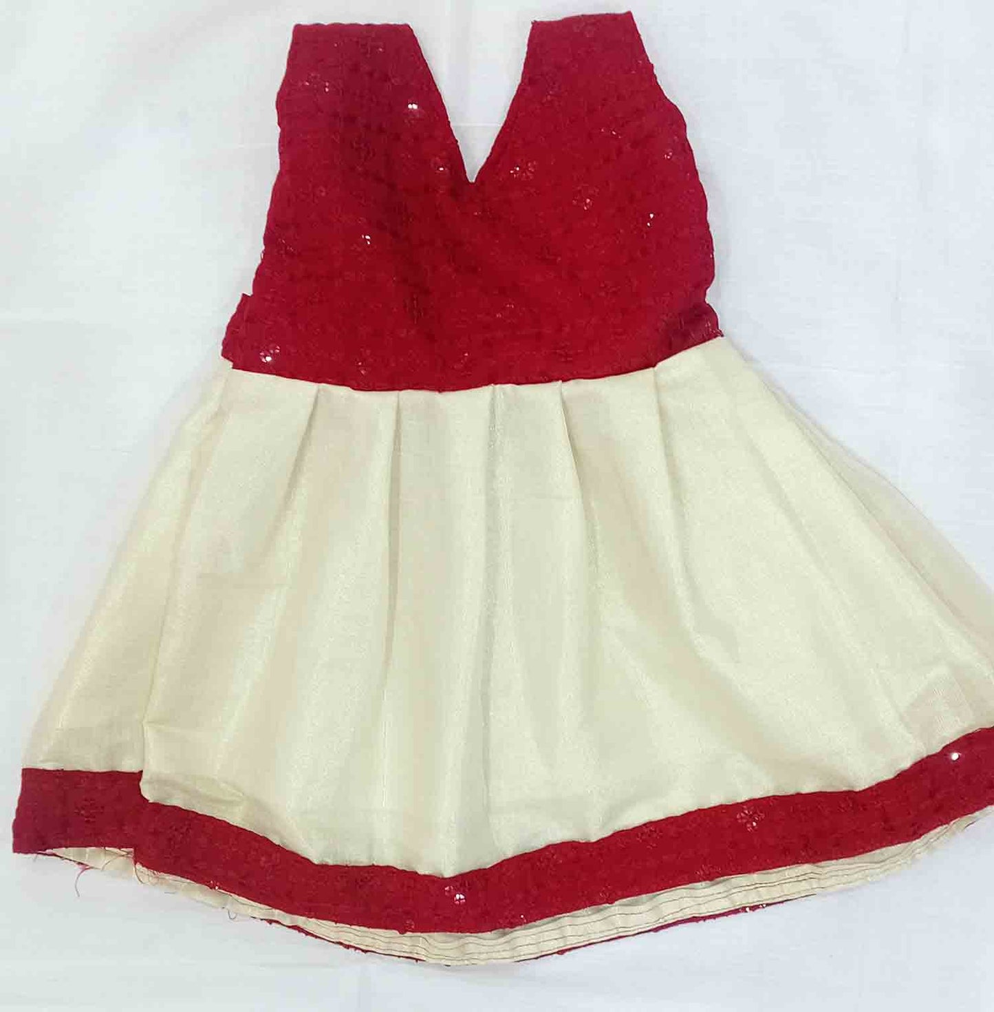 Kids designer kerala tissue kasavu frock