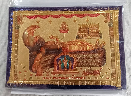 Sree Padmanabha swami golden fridge magnet- Maha Vishnu