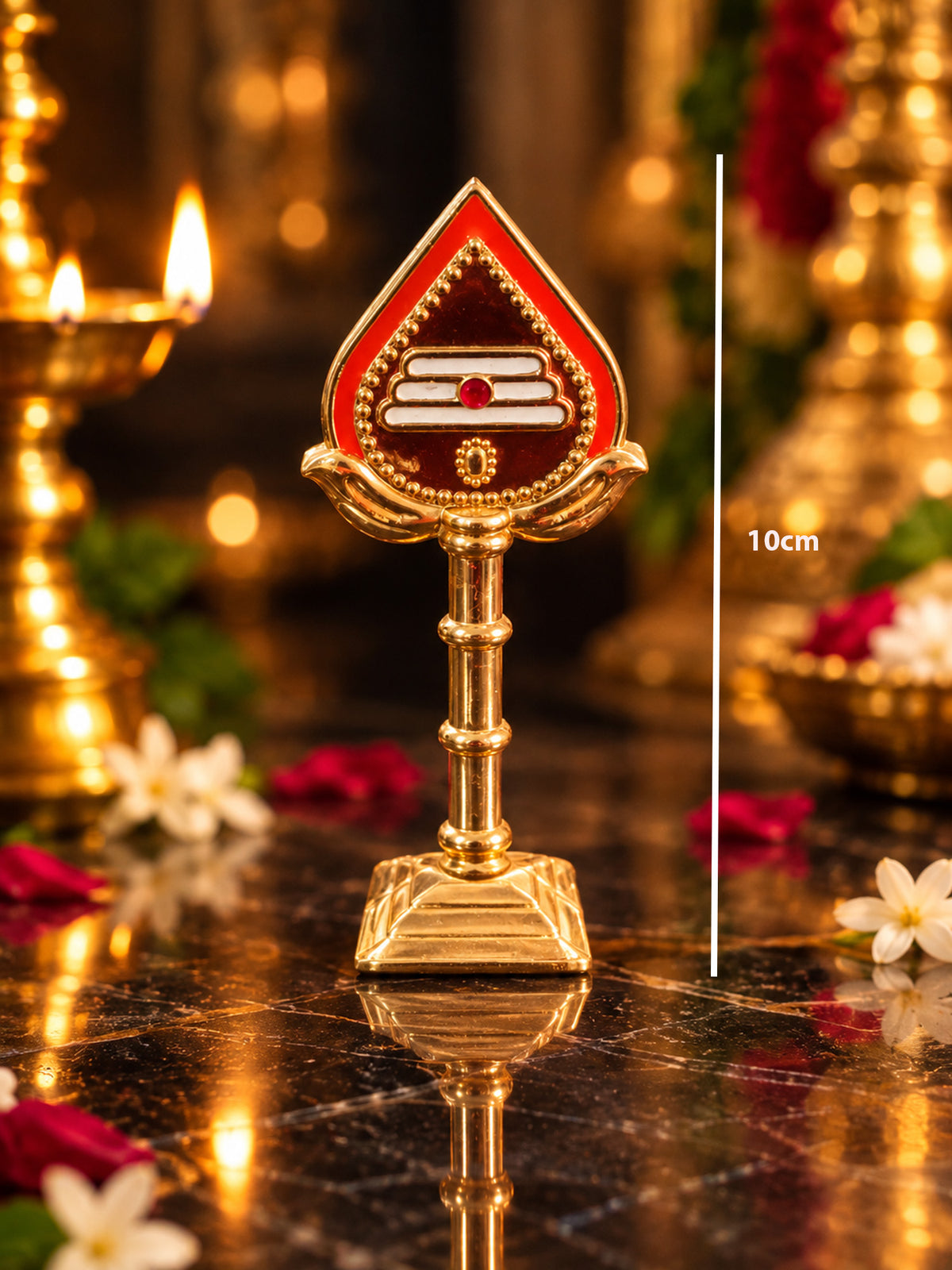 Lord Muruga golden metal vel - 10cm