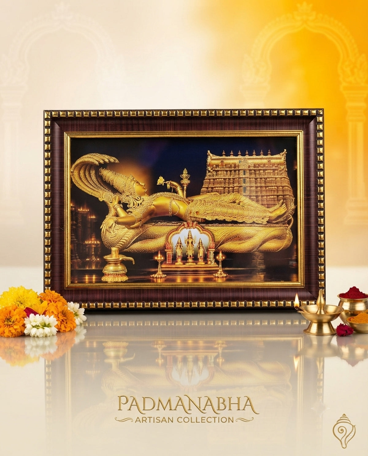 Padmanabha Swami photo glass frame - 32cmx23cm