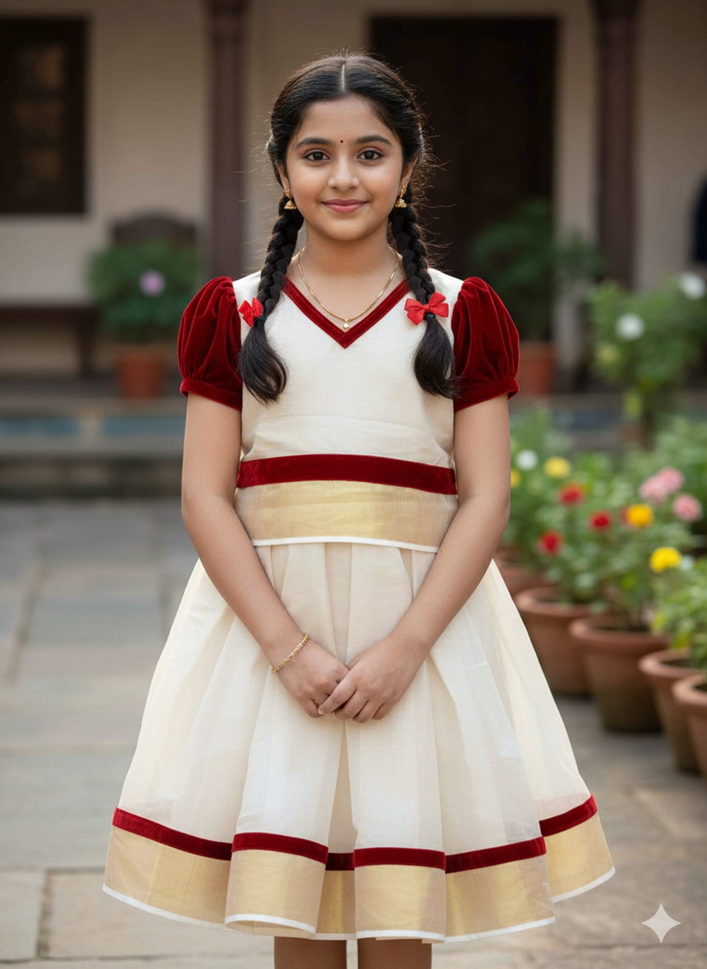 Kids kerala tissue pattu pavada